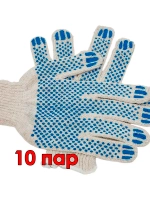 Трикотажные перчатки с ПВХ БЕРТА 1 пара 100/1