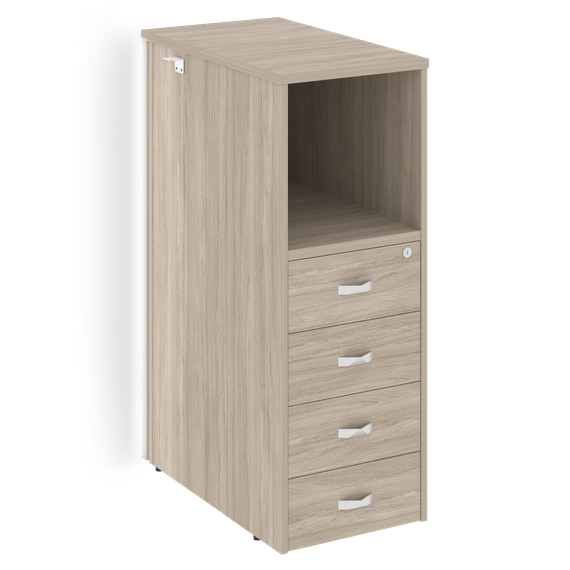 Оникс Тумба с подсветкой 4 ящика завершающая, правая O.R-TV-4.S (R)  436*767*1185