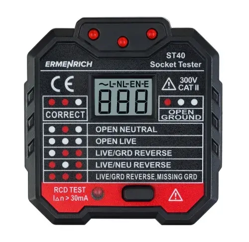 Тестер розеток Ermenrich Zing ST40