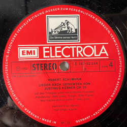 Винтажная виниловая пластинка LP Robert Schumann, Hermann Prey, Karl Engel, Dichterliebe Op.48, Liederkreis Op.39, Kerner Lieder Op. 35 (Германия 1975)