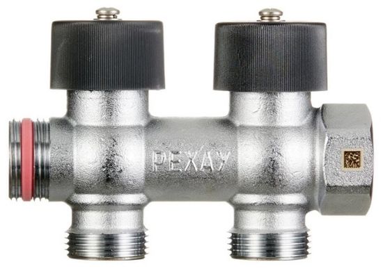 Распределительный коллектор Рехау 3/4"x3/4" - 2 отвода «евроконус» (арт. 11316443001)