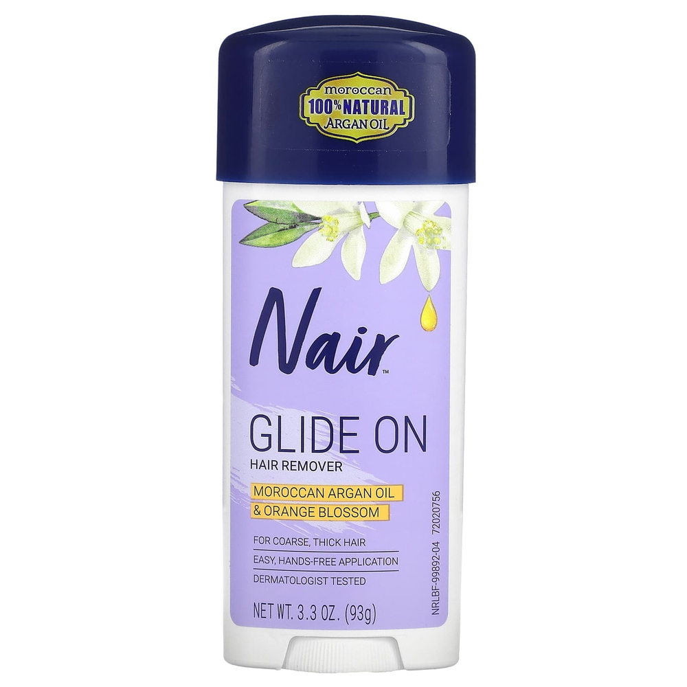 Nair, Крем для удаления волос, скользит, для бикини, рук и подмышек, 3,3 унции (93 г)