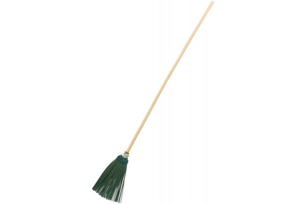 63227 Метла полипропиленовая 295х255х1490мм. веерная, деревянный черенок Сибртех