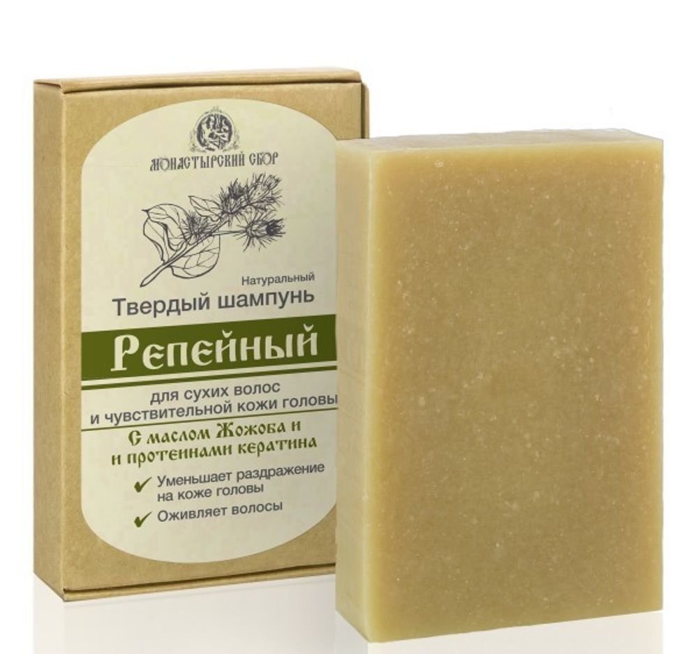 Твердый шампунь «Репейный» 80 гр (Kleona)