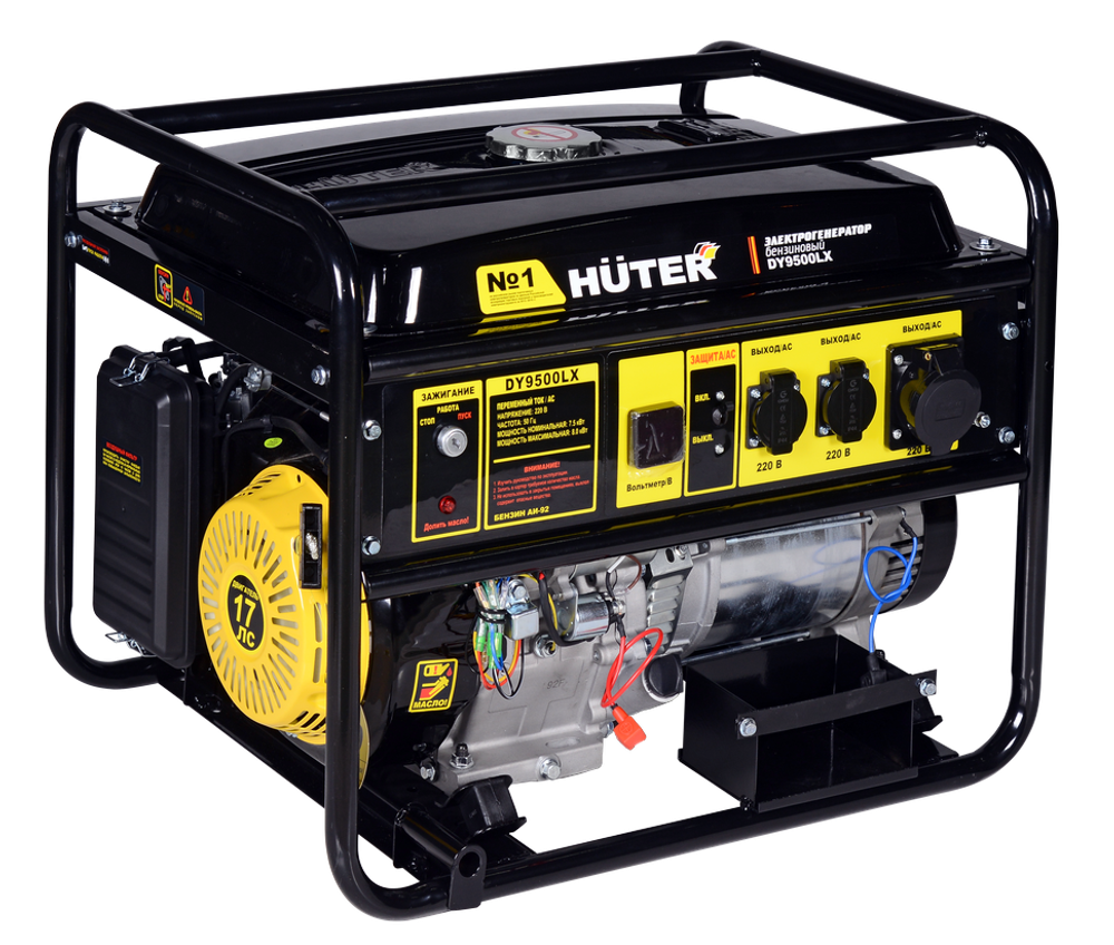 Портативный бензогенератор HUTER DY9500LX - [7,5 кВт / 220V] эл. старт