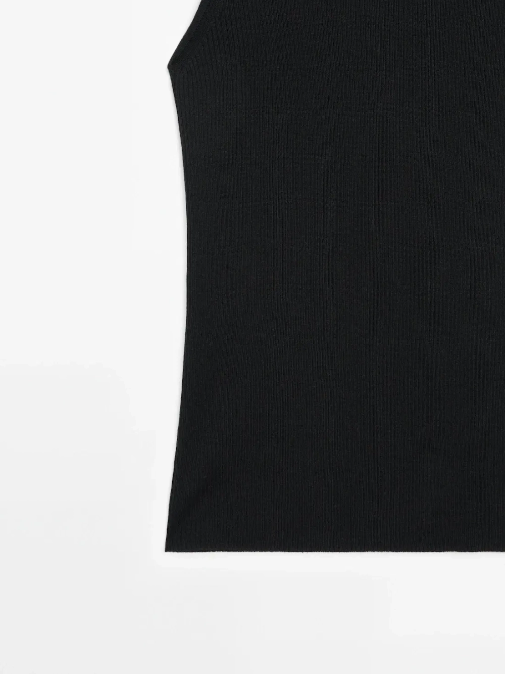 Massimo Dutti Трикотажный топ с вырезом «лодочка», черный