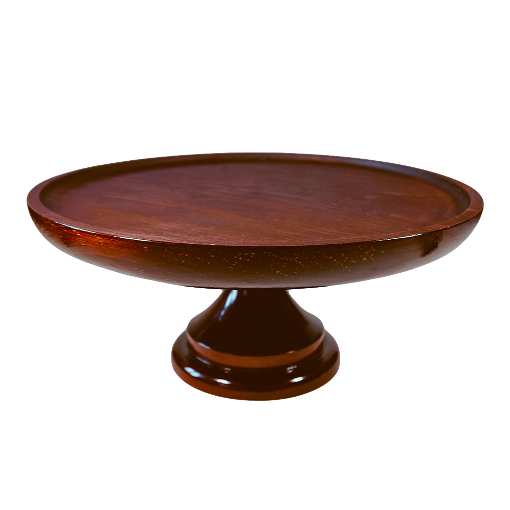 Деревянная тортница, подставка для копкейков и тортов из сибирского кедра 300мм. TR1