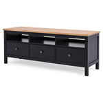 Тумба под ТВ Хемнэс Hemnes/ Кымор, 148х47х57 см, черный/светло-коричневый