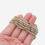 Амазонит с кварцем натуральный, 3,3мм, шар, микроогранка