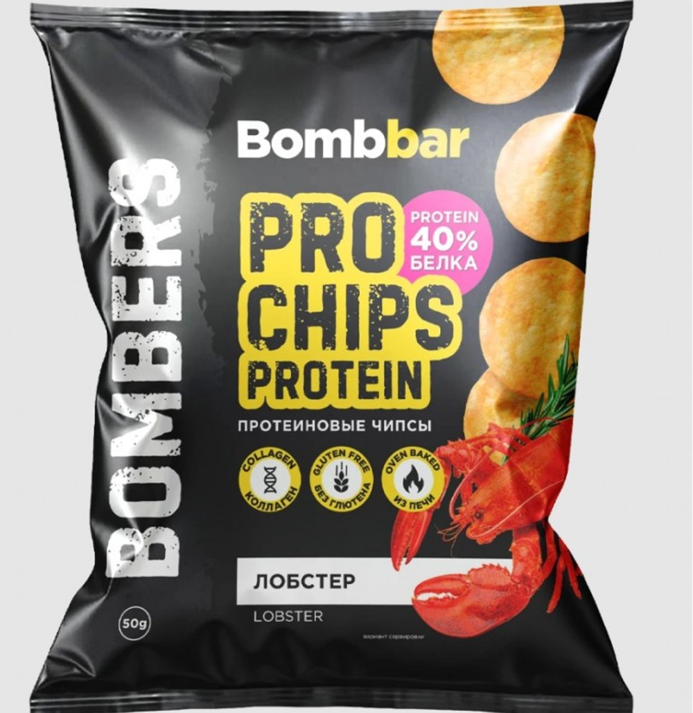 Bombbar Чипсы цельнозерновые протеиновые со вкусом NEW (50 гр.)