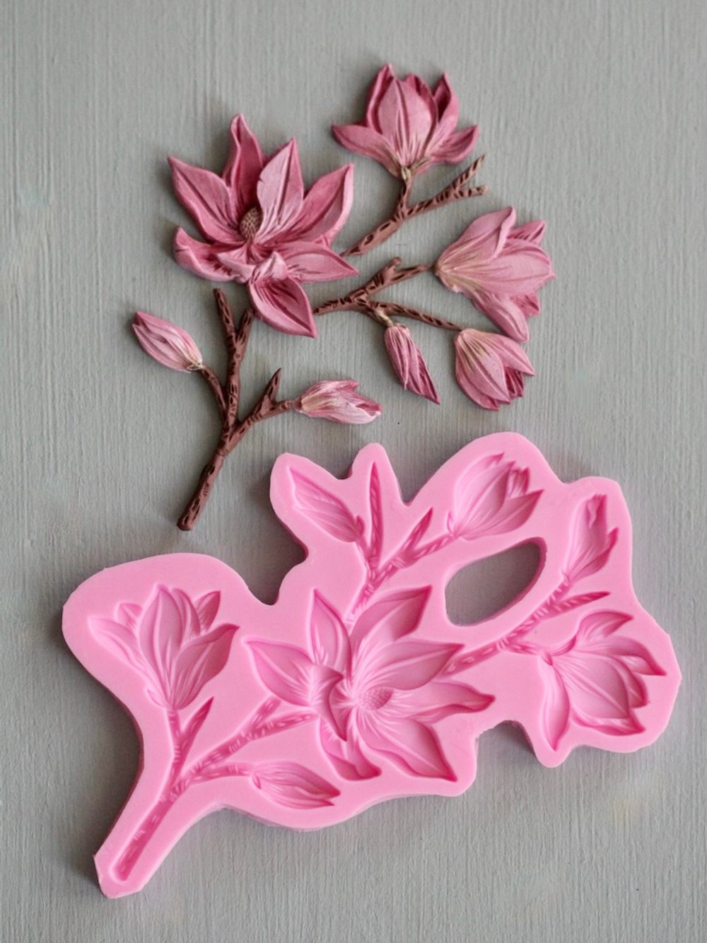 Силиконовый молд для декора "Магнолия"