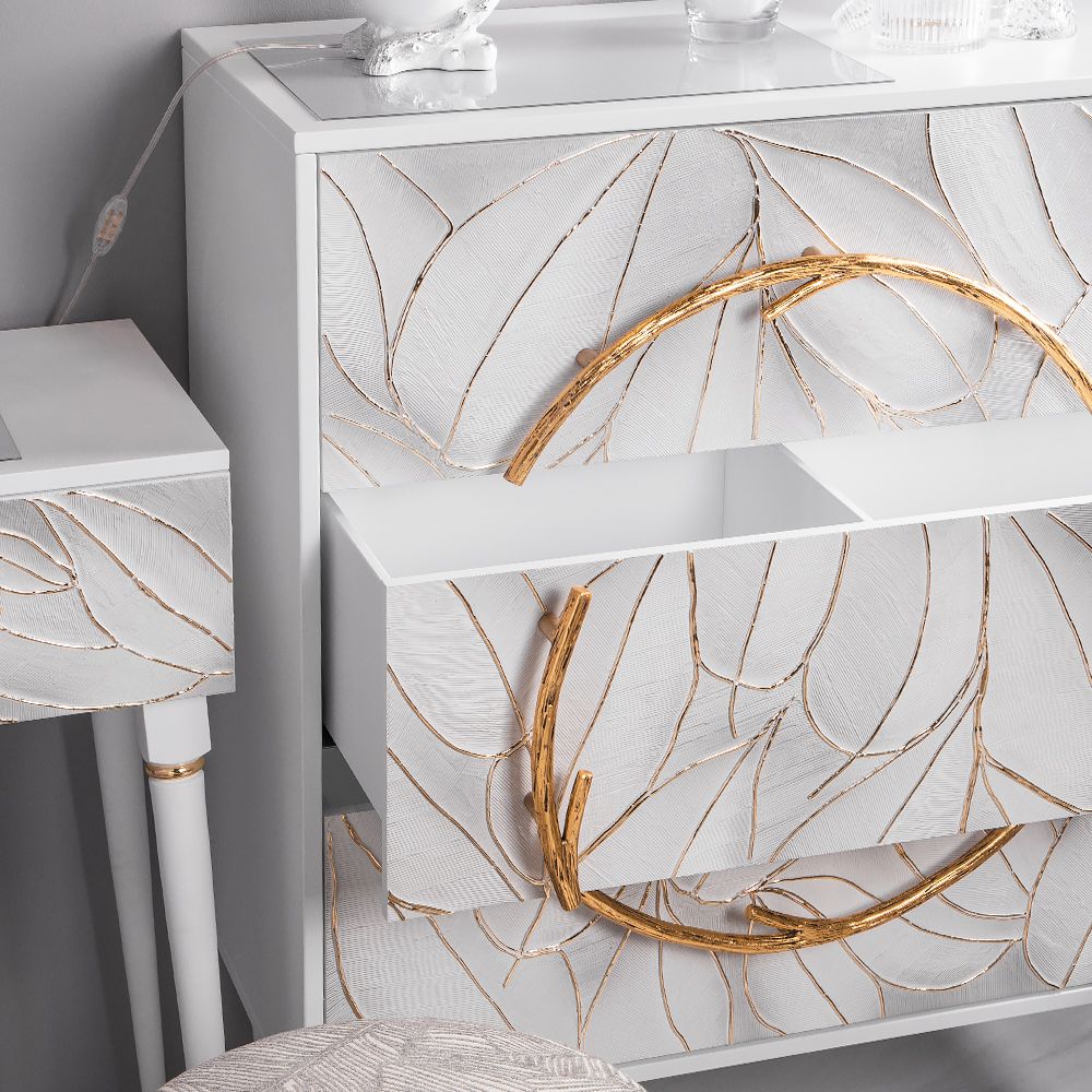 Комод Арт Классик с 3 ящиками Айс Амбер