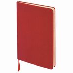 Блокнот А5 (148х218 мм), BRAUBERG "Income", 128 л., гладкий кожзаменитель, клетка, красный, 125209