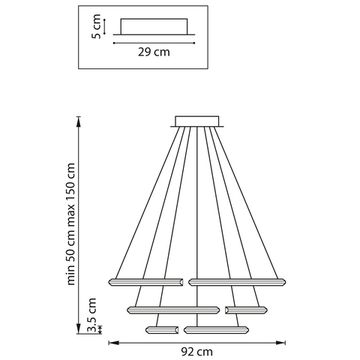 Люстра подвесная 105W 3000K 814233 золото Virata Lightstar