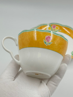 Чайная пара с жёлтой каймой Givenchy by Yamaka