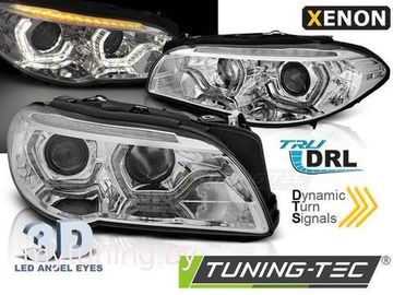 Фары передние XENON ANGEL EYES LED DRL CHROME SEQ для BMW F10/F11 LCI 13-16