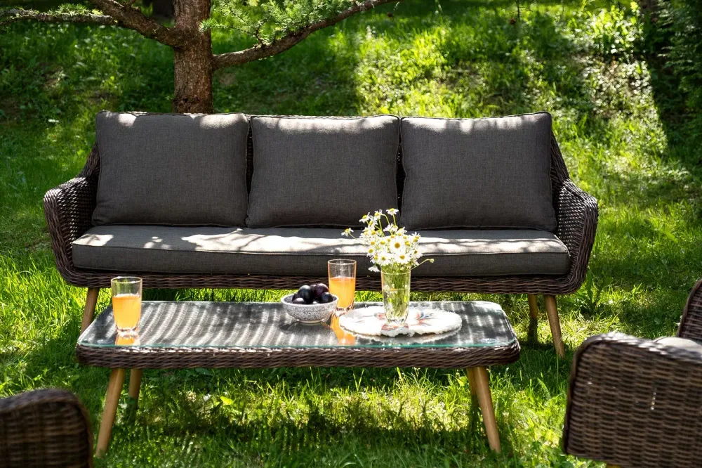 "Прованс" лаунж-зона плетеная из искусственного ротанга, цвет коричневый