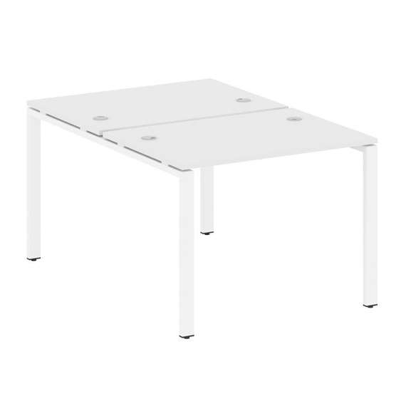 Metal System Рабочая станция на П-образном м/к БП.РАС-СП-2.1 Белый/Металл Белый 1000*1475*750