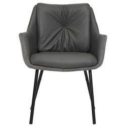 Стул Allar, экокожа, рогожка, серый