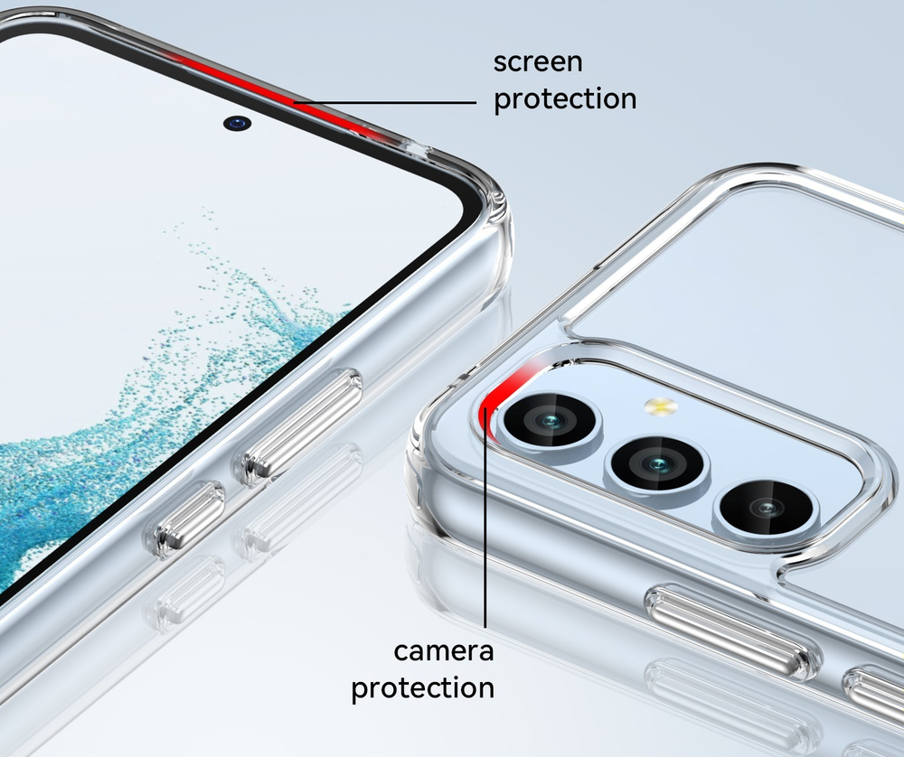 Мягкий защитный чехол с усиленными рамками для Samsung Galaxy A54 5G, увеличенные защитные свойства, мягкий отклик кнопок