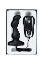 Чёрная анальная втулка G Point D-PENG с пультом - 12,3 см. (Цвет: черный)