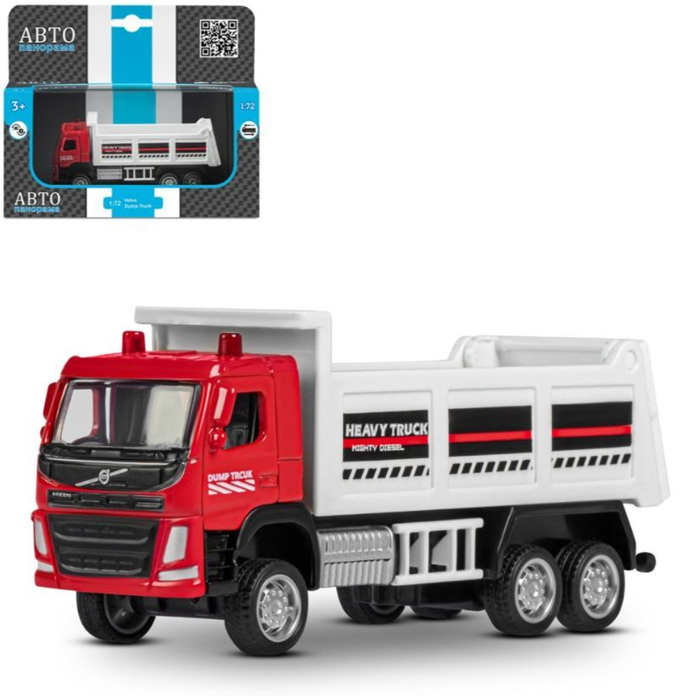 Модель 1:72 VOLVO FM грузовик, красный, откр. двери, инерция
