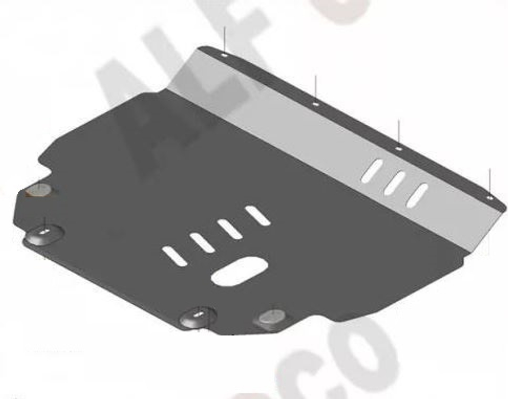 Защита ALFeco картера двигателя и кпп для FAW Besturn X40 2019- V-all (сталь 2 мм) арт.ALF4704st