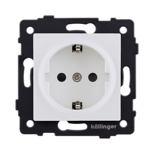 Розетка штепсельная SCHUKO 16A/250 В, белый матовый Kollinger REA-002WM для Aspekt, Eleganz, Reflex