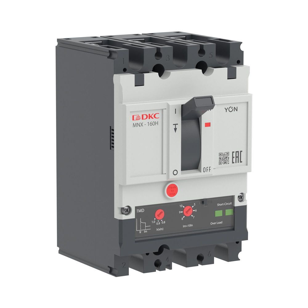 Авт. выкл. пост. тока YON pro MNX160H 3P 20A 100kA при DC750V расц. TMD DC