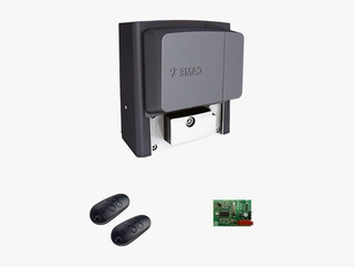 Комплект автоматики для откатных ворот на основе привода BX608 (встроенный блок управления ZBX6N, радиоуправление с фиксированным кодом)