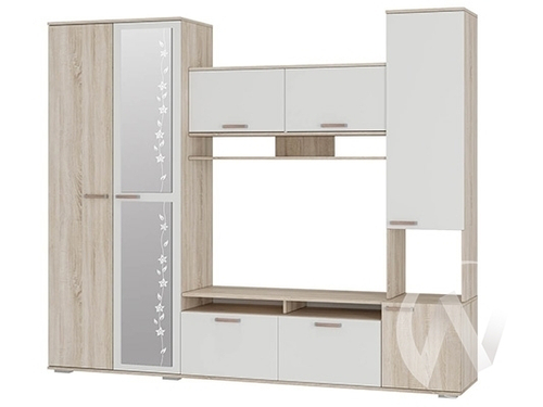 Гостиная Лукас (дуб сонома/белый; дуб сонома)