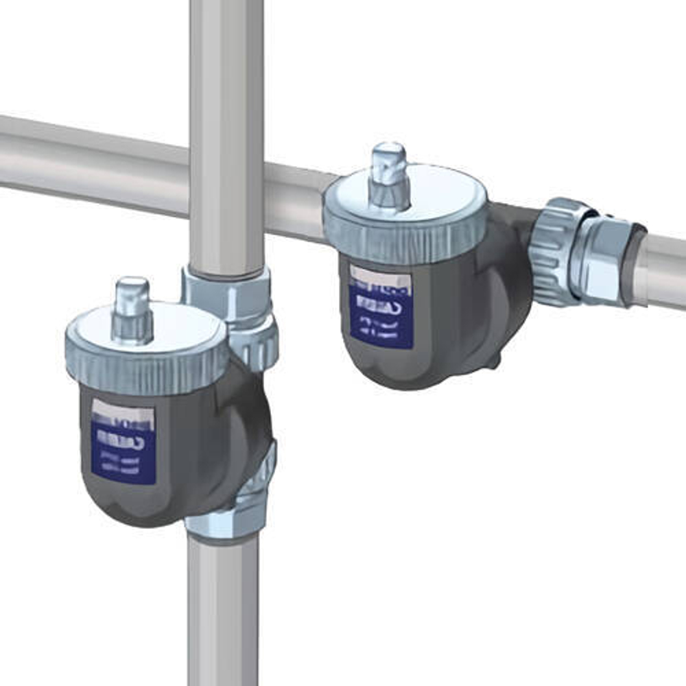 Сепаратор воздуха Caleffi 5518 DISCALSLIM - 3/4" (ВР/ВР, PN3, t110°C, поворотный, без теплоизоляции)