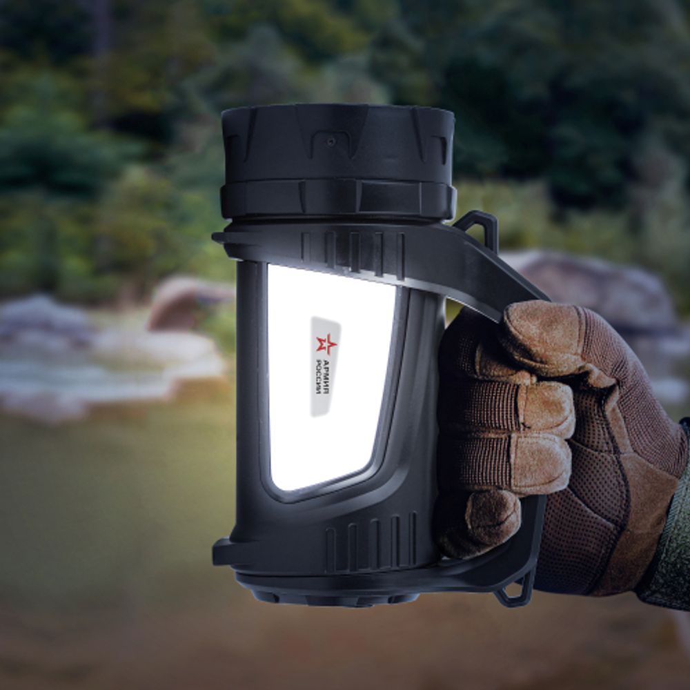 Светодиодный фонарь АРМИЯ РОССИИ PA-702 Шмель прожекторный аккумуляторный красный маяк боковой свет powerpank | Прожекторные фонари