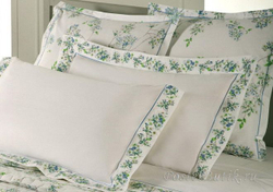 Постельное белье 2 спальное евро Mirabello Fiori Ciliegio голубое