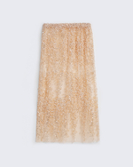 Юбка вышитая камнями и пайетками бежевый