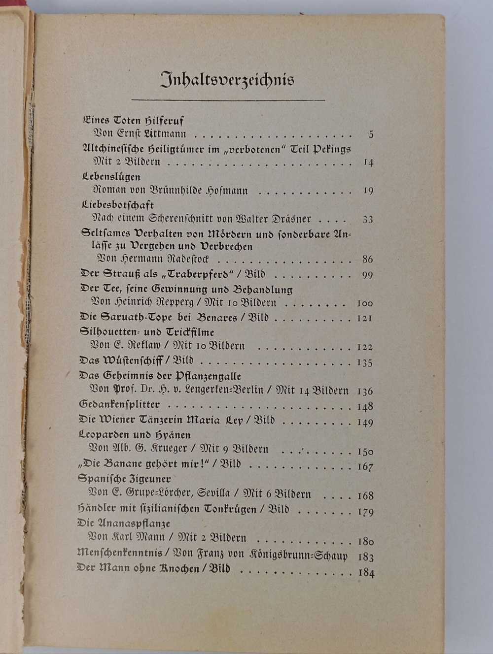 Книга антикварная: Библиотека развлечений и знаний . Выпуск 7. 1927 год. На немецком языке