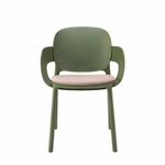 Кресло пластиковое с обивкой Scab Design Hug, оливковый