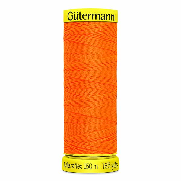 Нитки для трикотажа Gutermann Maraflex 120 (150 метров), 5 кат. | 3871 неоновый оранжевый