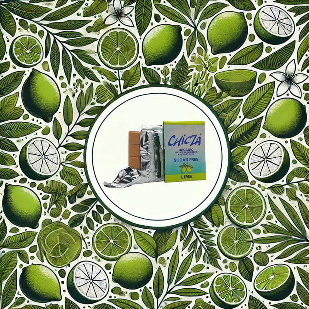 CHICZA ORGANIC Жевательная резинка органическая биоразлагаемая со вкусом мексиканского лайма без сахара 10 Х 30г