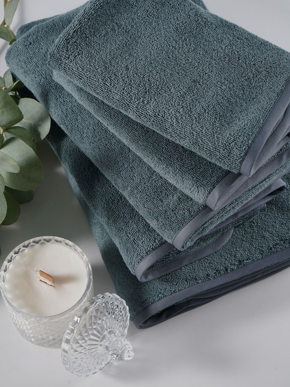 Набор полотенец 3шт Claire Batiste Atelier Ile морская волна