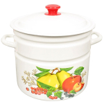 Кастрюля сталь, эмал, 10 л, с крыш, Керчь, 41804-222/6, в асс