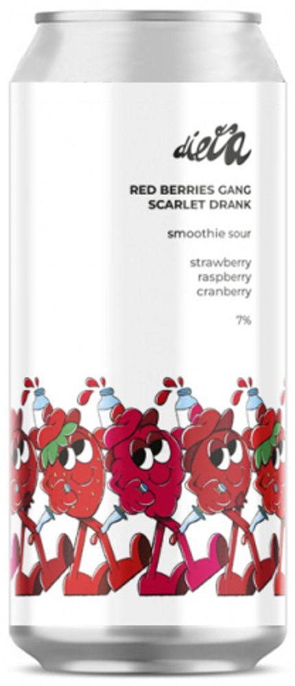 Пиво Диета Рэд Беррис Гэнг Скарлет Дрэнк / Dieta Red Berries Gang Scarlet Drank 0.45 - банка