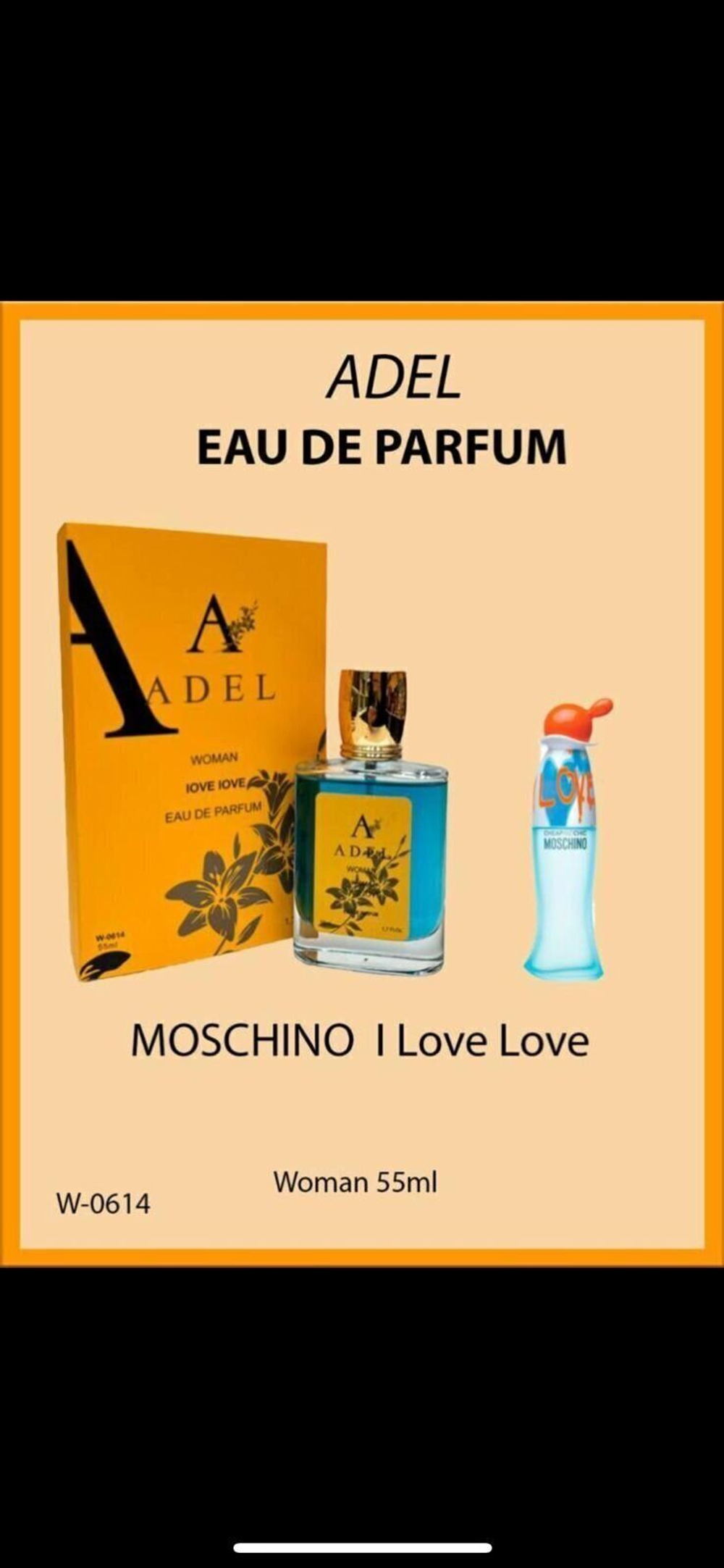 Adel W-0614 Moschino I Love Love eau de parfum for women 55 ml.
