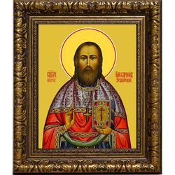 Виссарион (Селинин) Урджарский, священномученик пресвитер. Икона на холсте.