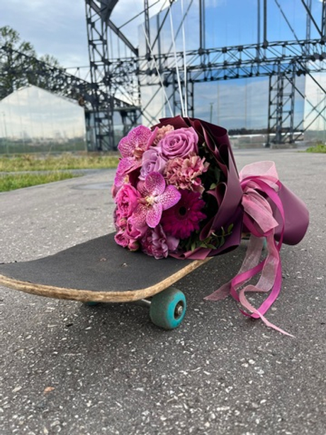 Букет «Малиновый сорбет»