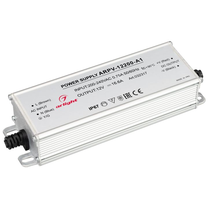 Блок питания Arlight ARPV-12200-A1 12V 200W IP67 16,6A 032317
