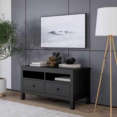 Тумба под ТВ Хемнэс/Кымор, 124х47х57см, черный