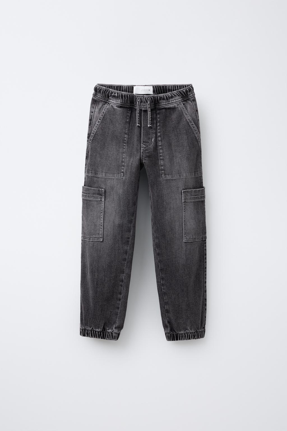 ZARA ДЖИНСЫ-ДЖОГГЕРЫ С КАРМАНАМИ, МЯГКИЙ СЕРЫЙ