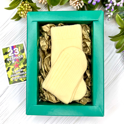 Шоколадный подарок "Носки белые"