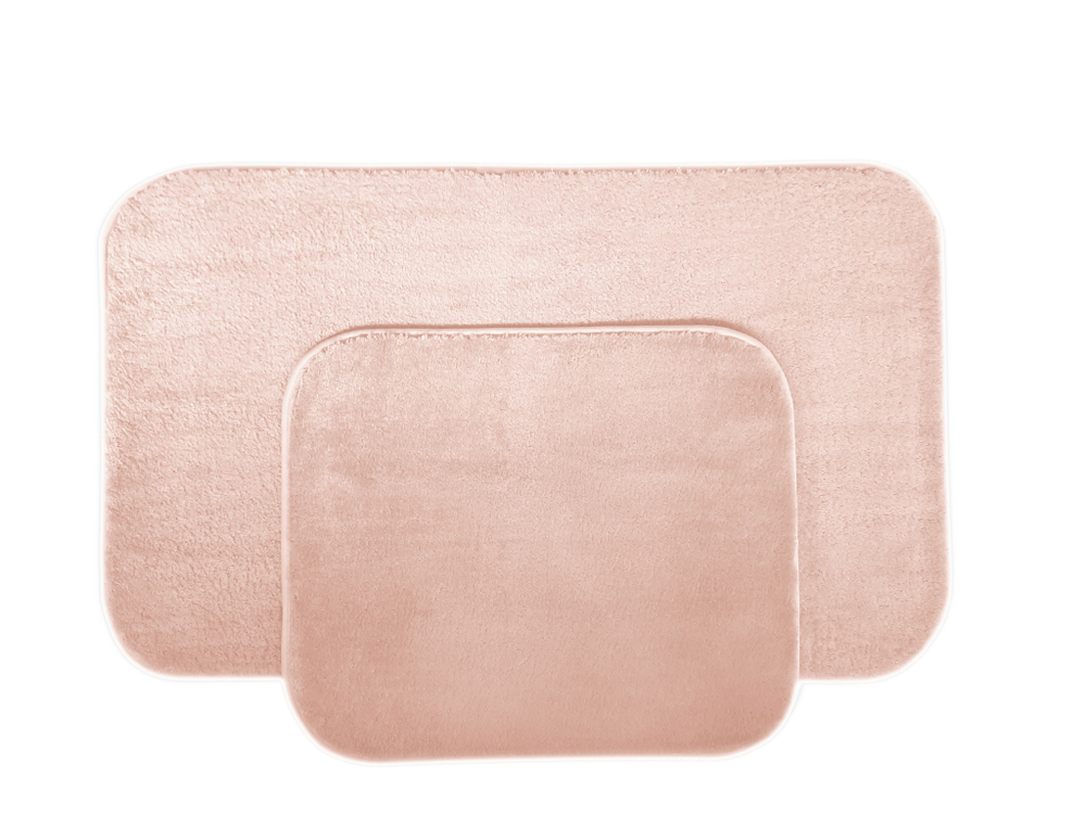 Набор ковриков для ванной и туалета, 60x100/50x60 см, цвет Пудра